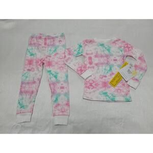 Burt's Bees Kids Candy Tie-Dye Tee & Pant Set - 2T Snug Fit, Comfort Stretch